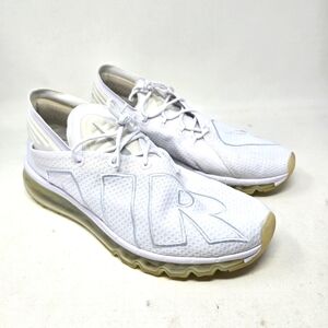 Nike Men's Air Max Flair Triple White Running Shoes Sneakers 942236-100 Size 13.